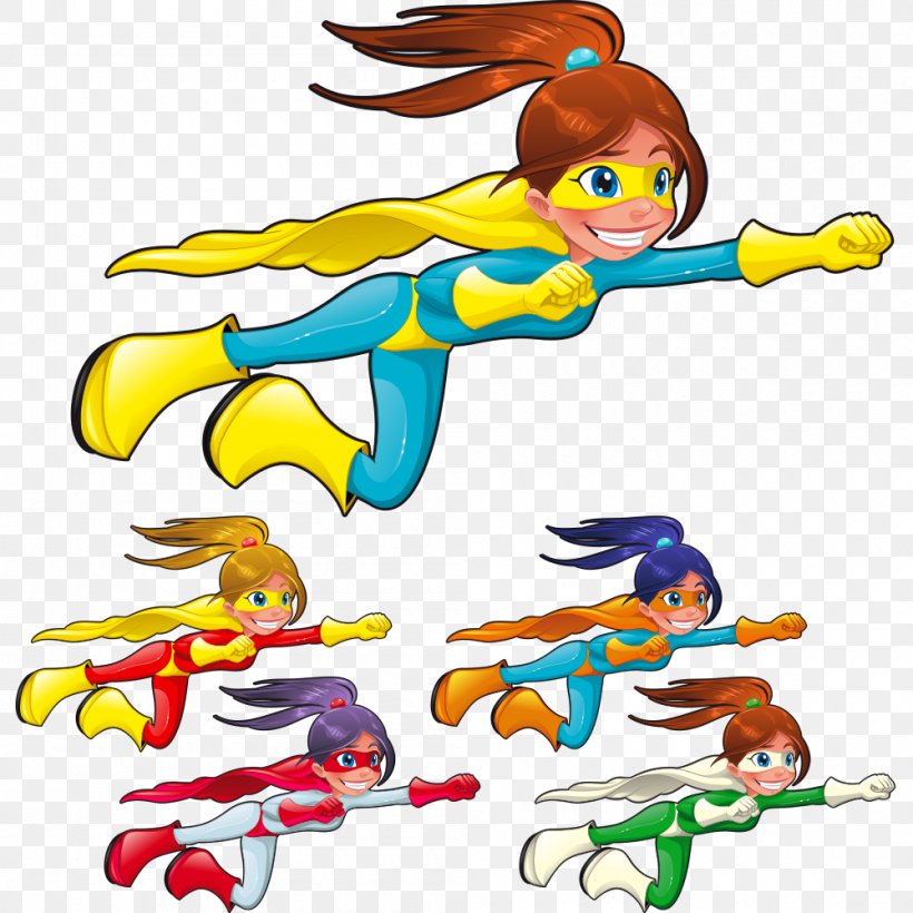 Superhero Cartoon Character, PNG, 1000x1000px, Watercolor, Cartoon, Flower, Frame, Heart Download Free