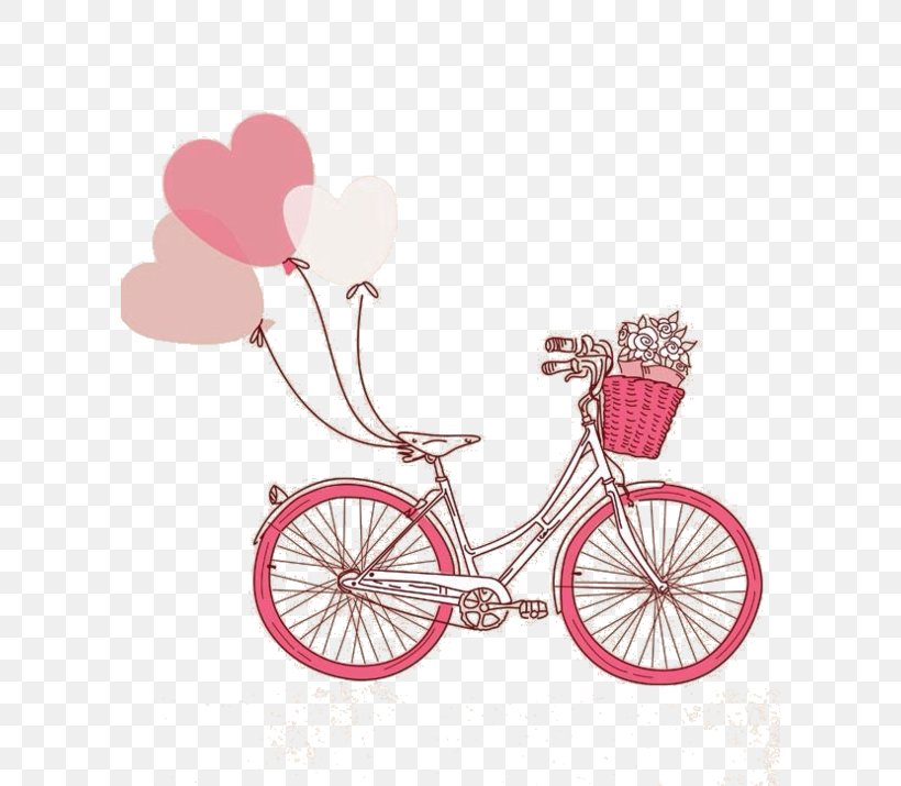 Bicycle Paper Cycling Balloon Wedding Invitation, PNG, 600x715px, Bicycle, Bag, Balloon, Bicycle Accessory, Bicycle Frame Download Free