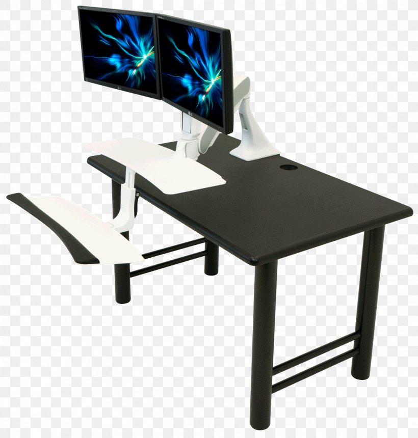 Standing Desk Sit-stand Desk Sitting, PNG, 1144x1200px, Desk, Computer, Computer Monitor Accessory, Computer Monitors, Ergotron Download Free