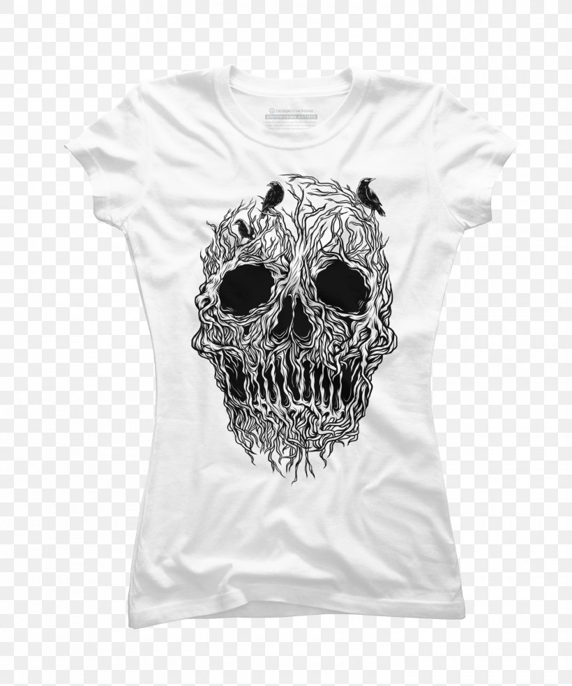 Printed T-shirt Hoodie Tracksuit Top, PNG, 1500x1800px, Tshirt, Black, Bone, Clothing, Design By Humans Download Free