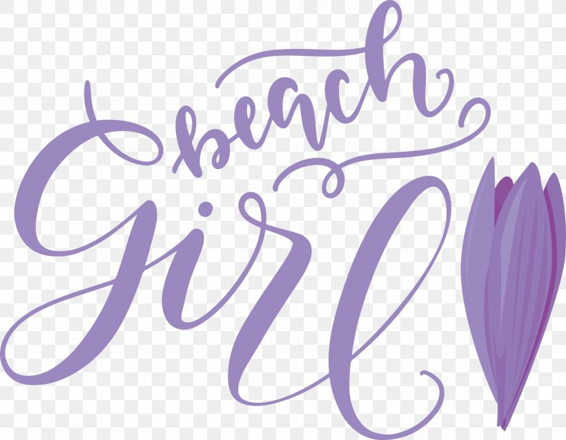 Beach Girl Summer, PNG, 3000x2335px, Beach Girl, Calligraphy, Flower, Geometry, Lavender Download Free