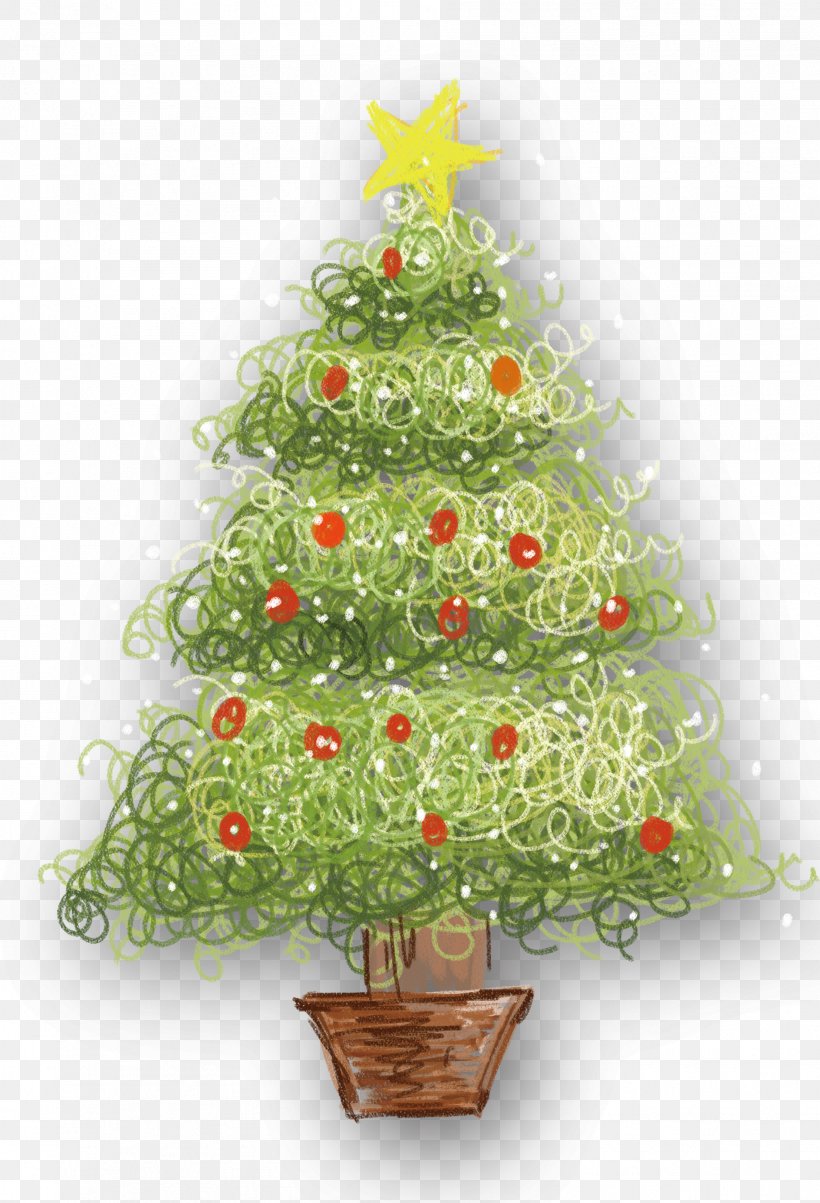 Christmas Tree Santa Claus Christmas Card Christmas Decoration, PNG, 1889x2772px, Christmas Tree, Christmas, Christmas Decoration, Christmas Gift, Christmas Ornament Download Free