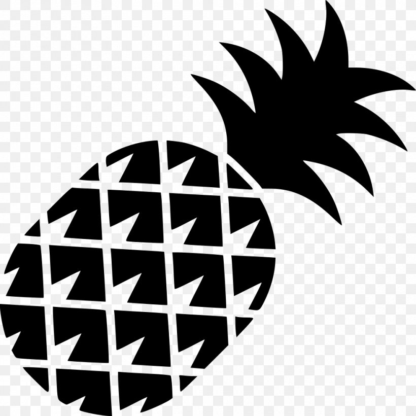 Pineapple Clip Art, PNG, 980x980px, Pineapple, Black And White, Flowering Plant, Fruit, Icon Design Download Free