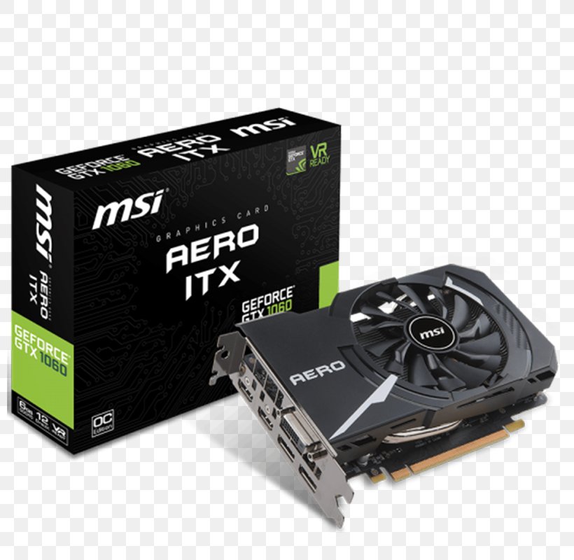 Graphics Cards & Video Adapters NVIDIA GeForce GTX 1060 AERO ITX GDDR5 SDRAM MSI GeForce GTX 1060 Aero ITX OC, PNG, 800x800px, Graphics Cards Video Adapters, Cable, Computer Component, Computer Hardware, Electronic Device Download Free