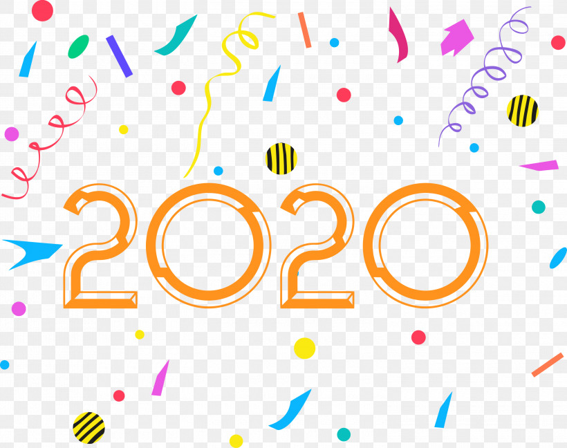 Happy New Year 2020 New Year 2020 New Years, PNG, 3000x2373px, Happy New Year 2020, Circle, Confetti, Line, New Year 2020 Download Free