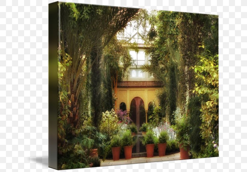 Majorelle Garden Majorelle Blue Nature Gallery Wrap, PNG, 650x570px, Majorelle Garden, Art, Blue, Canvas, Courtyard Download Free