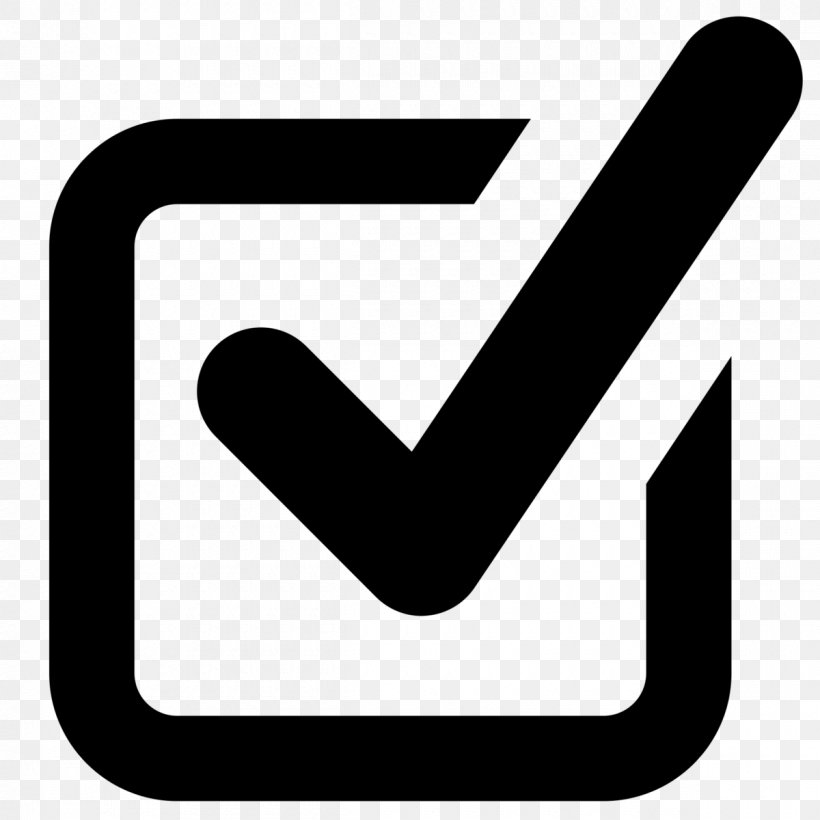 Check Mark Checkbox Symbol Clip Art, PNG, 1200x1200px, Check Mark, Area, Black And White, Checkbox, Home Page Download Free