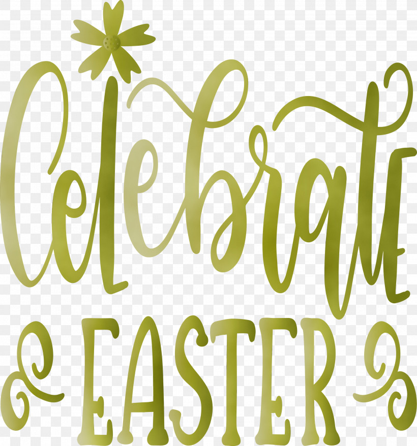 Text Font Green Plant, PNG, 2801x3000px, Easter Day, Easter Sunday, Green, Paint, Plant Download Free