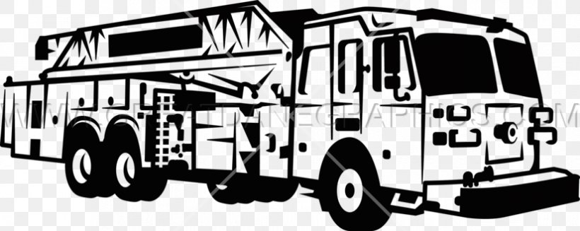 Fire Engine Red Commercial Vehicle Car Firefighter, PNG, 825x329px, Fire Engine, Ambulance, Automotive Design, Black, Black And White Download Free