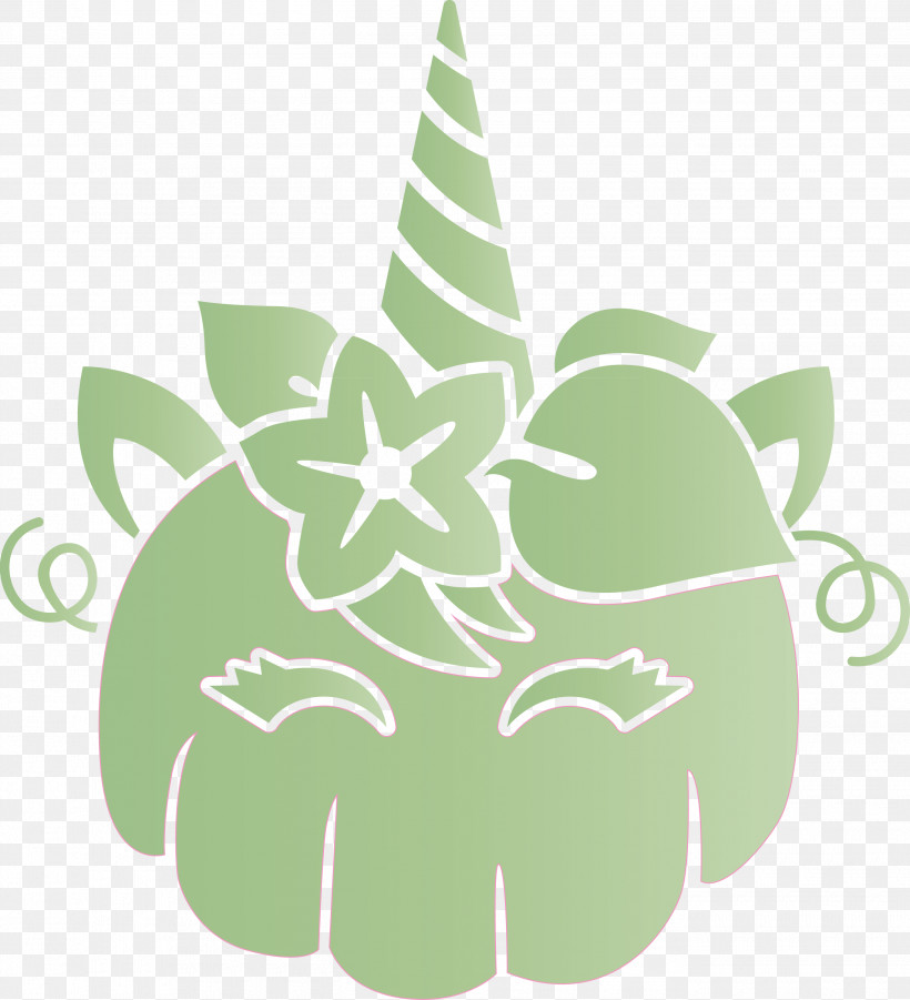 Halloween Unicorn, PNG, 2730x3000px, Halloween Unicorn, Green, Leaf, Logo, Plant Download Free