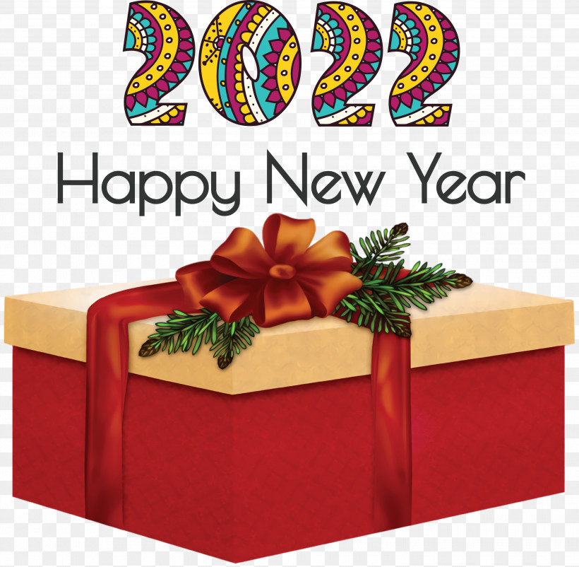 2022 Happy New Year 2022 New Year 2022, PNG, 3000x2937px, Happy New Year, Box, Gift, Meter Download Free