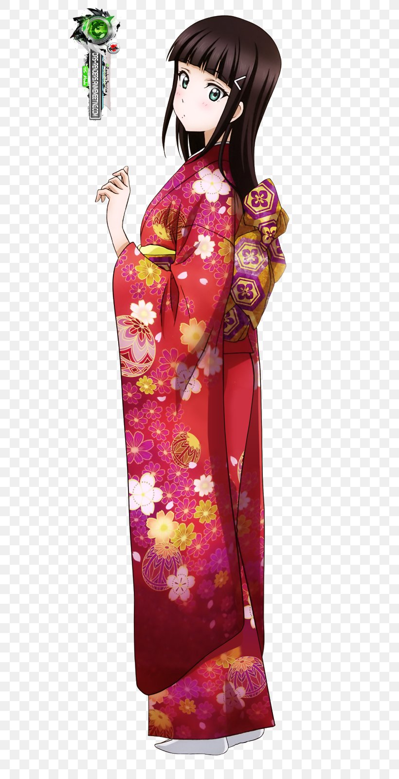 Kimono Clothing Dress Yukata Costume, PNG, 602x1600px, Watercolor, Cartoon, Flower, Frame, Heart Download Free