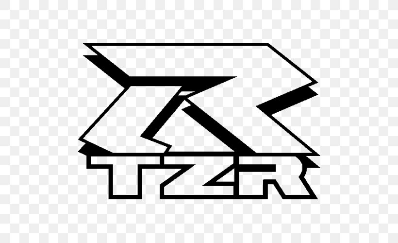 Sticker Yamaha Motor Company Yamaha TZR Motorcycle Logo, PNG, 500x500px, Sticker, Area, Black, Black And White, Decal Download Free
