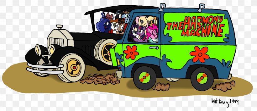 Car Twilight Sparkle Pinkie Pie Scooby-Doo Rainbow Dash, PNG, 3264x1408px, Car, Art, Artist, Automotive Design, Cartoon Download Free