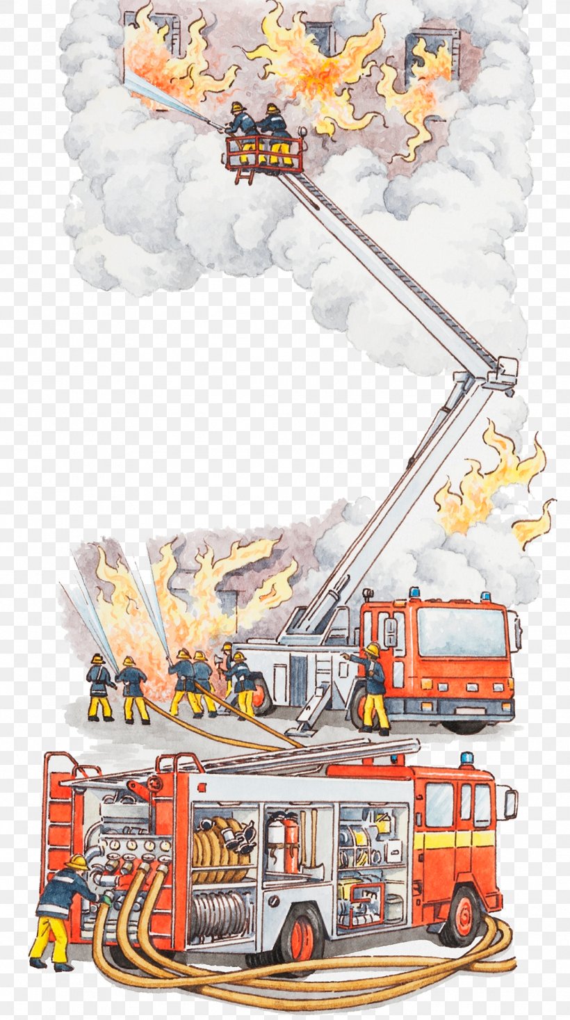Firefighting Firefighter Illustration, PNG, 1068x1911px, Firefighting, Art, Emergency, Emergency Service, Fire Download Free