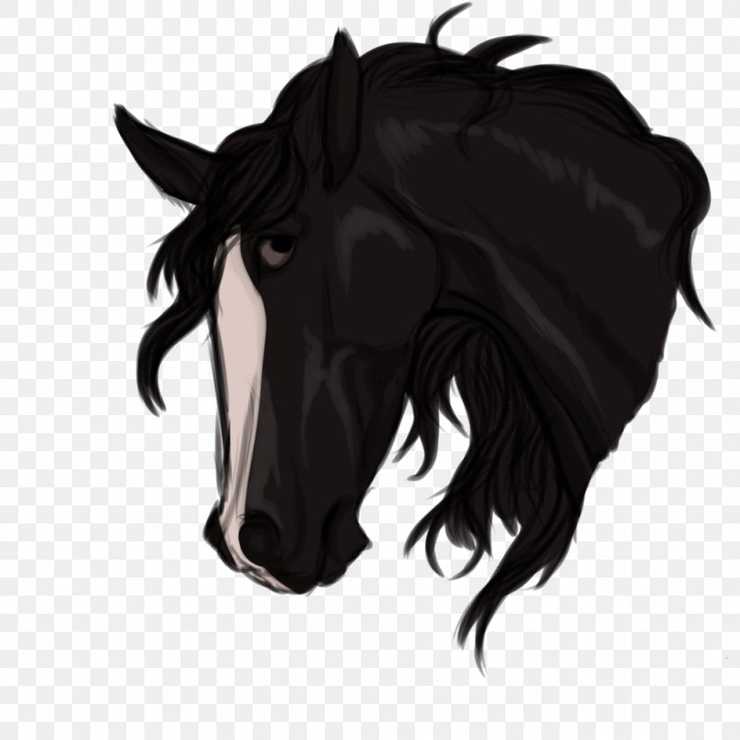 Mane Pony Mustang Halter Pack Animal, PNG, 1024x1024px, Mane, Black, Black And White, Black M, Bridle Download Free