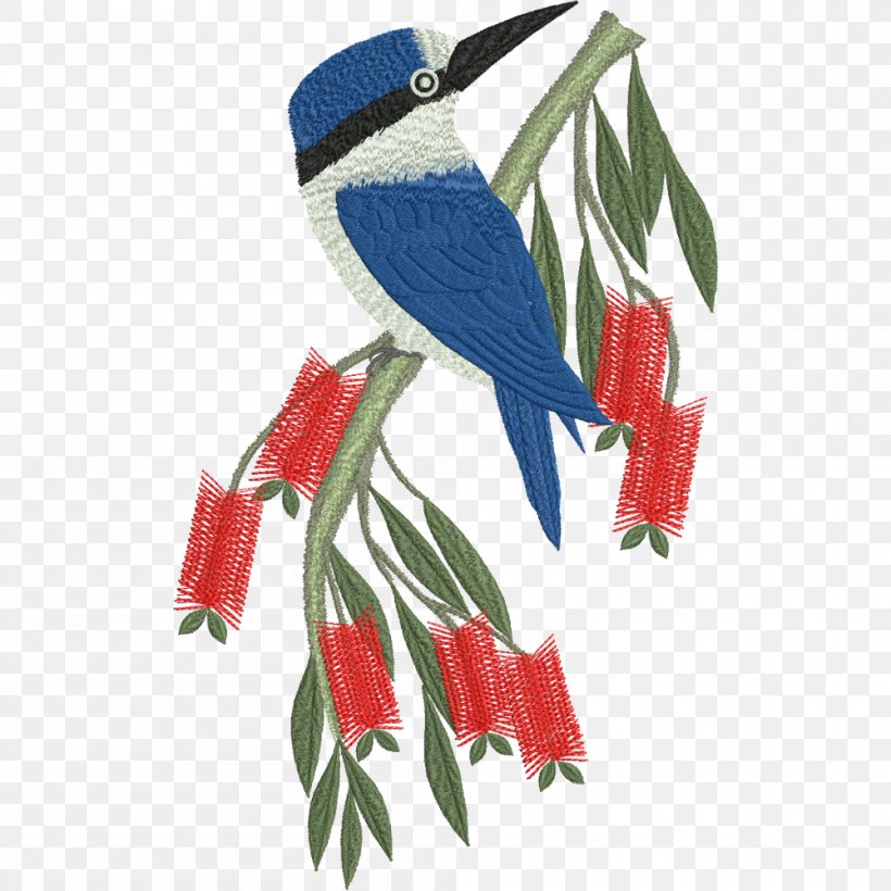 Bird Machine Embroidery Parrot Pattern, PNG, 1000x1000px, Bird, Beak, Embroidery, Flower, Flowering Plant Download Free