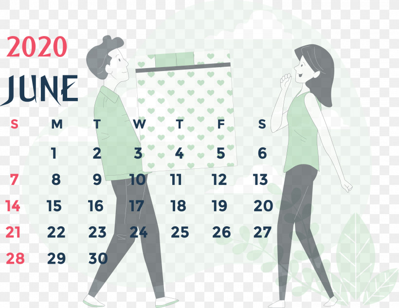 June 2020 Printable Calendar June 2020 Calendar 2020 Calendar, PNG, 3000x2318px, 2020 Calendar, June 2020 Printable Calendar, Behavior, Human, June 2020 Calendar Download Free
