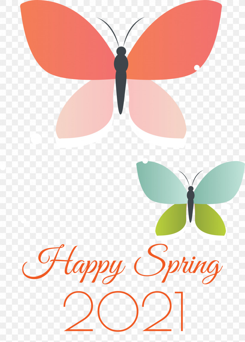 2021 Happy Spring, PNG, 2148x3000px, 2021 Happy Spring, Brushfooted Butterflies, Logo, M, Meter Download Free