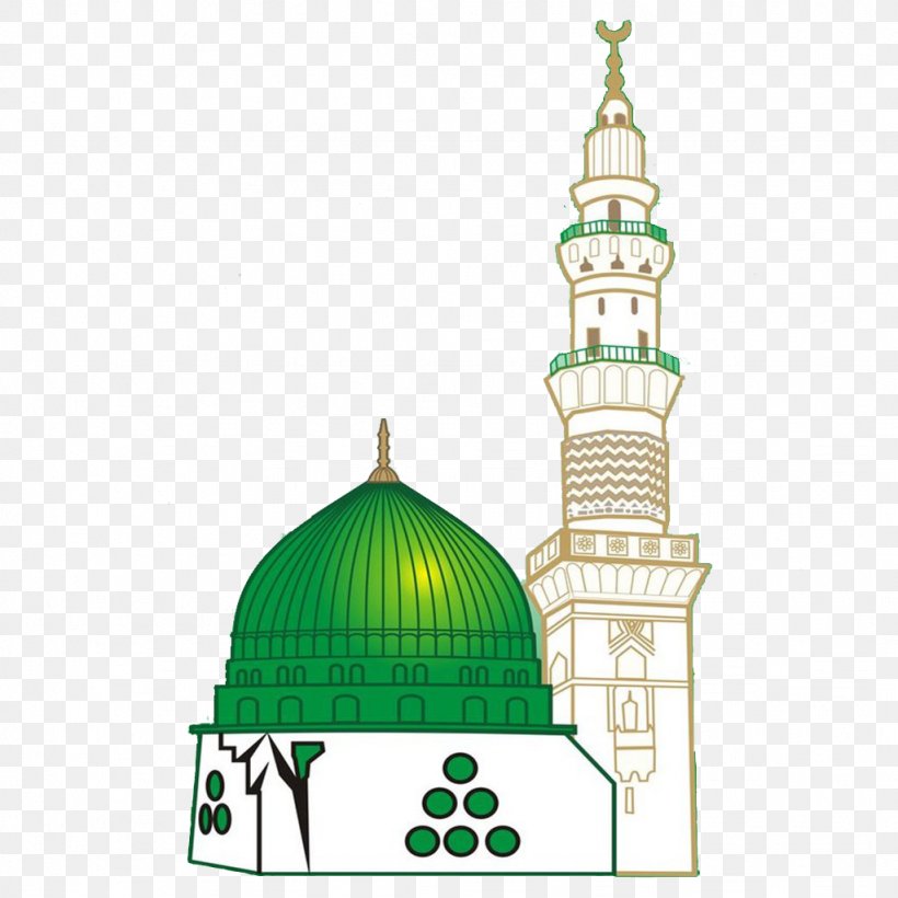 Al-Masjid An-Nabawi Great Mosque Of Mecca Green Dome Imam Ali Mosque, PNG, 1024x1024px, Almasjid Annabawi, Alaqsa Mosque, Building, Dome, Drawing Download Free