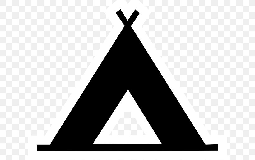 Camping Tent Campsite Clip Art, PNG, 640x515px, Camping, Black, Black And White, Brand, Campfire Download Free