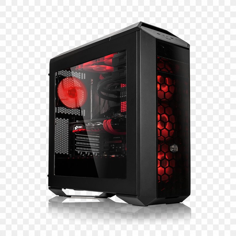 Computer Cases & Housings Graphics Cards & Video Adapters Computer System Cooling Parts Video Game Gaming Computer, PNG, 1000x1000px, Computer Cases Housings, Atx, Automotive Tail Brake Light, Computer, Computer Case Download Free