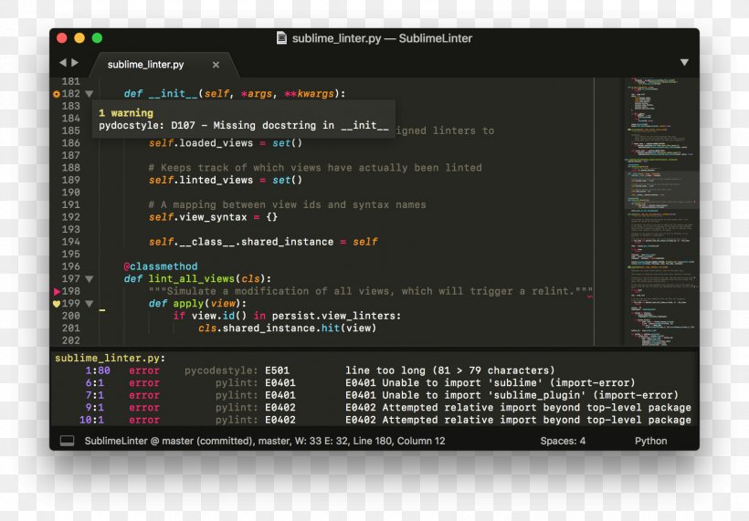 Lint Sublime Text Source Code Computer Program Python, PNG, 1696x1182px, Lint, Brand, Computer Program, Computer Programming, Computer Software Download Free