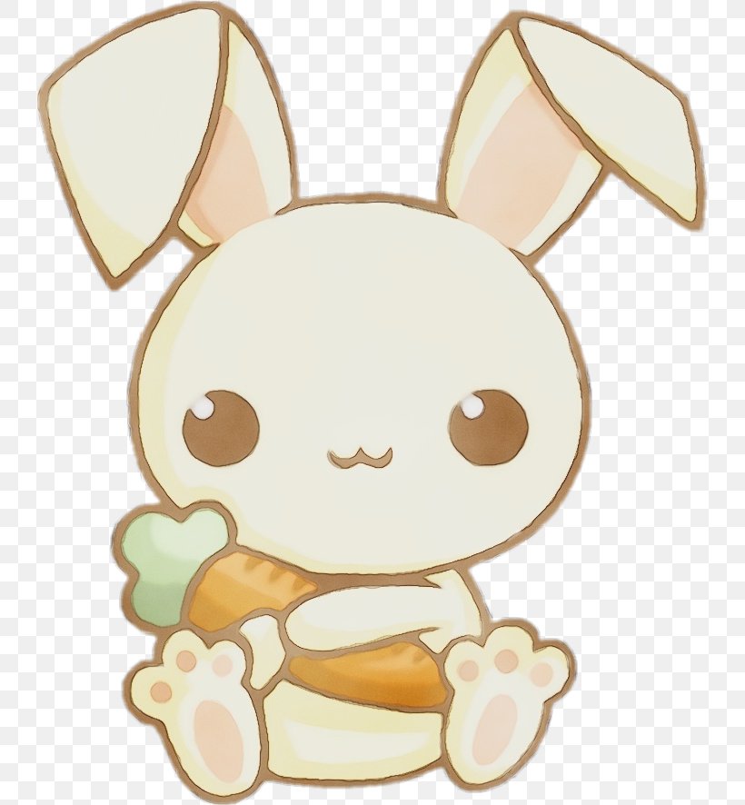 Easter Bunny, PNG, 739x886px, Watercolor, Cartoon, Cuteness, Drawing ...