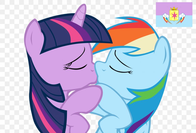 Rainbow Dash Pinkie Pie Twilight Sparkle Pony Kiss, PNG, 1280x867px, Watercolor, Cartoon, Flower, Frame, Heart Download Free