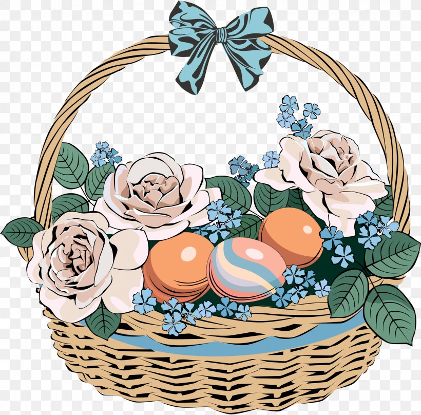 Easter Beach Rose Clip Art, PNG, 1848x1823px, Easter, Basket, Beach Rose, Cut Flowers, Easter Egg Download Free