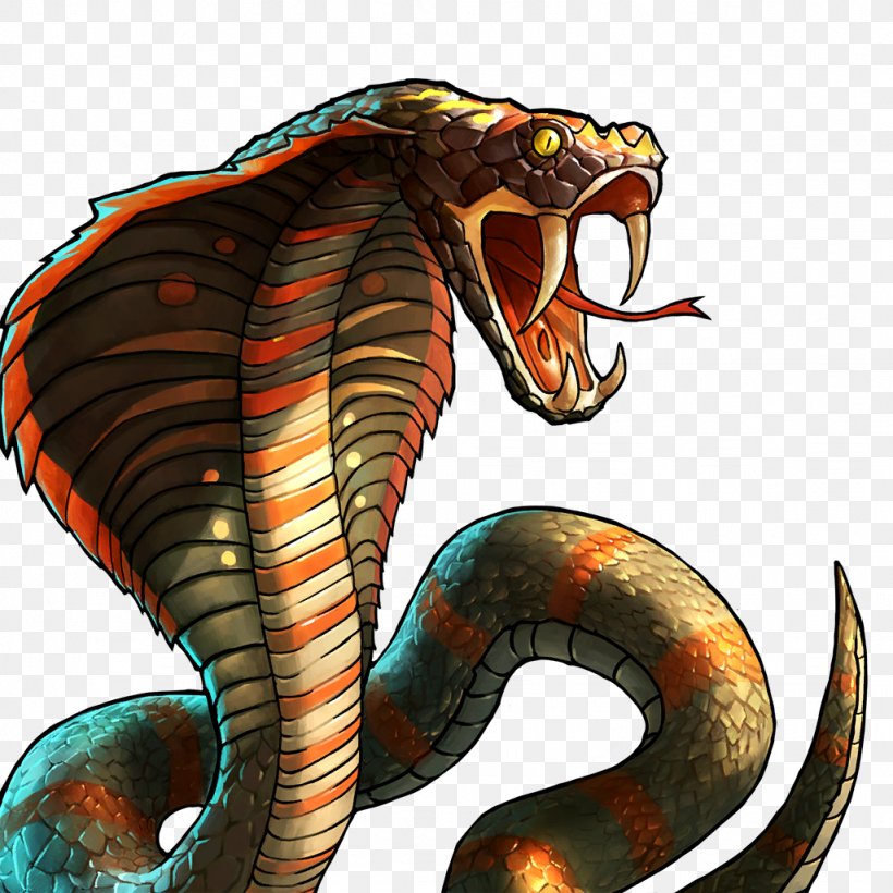 Serpent Cobra, PNG, 1024x1024px, Serpent, Art, Cobra, Dragon, Extinction Download Free