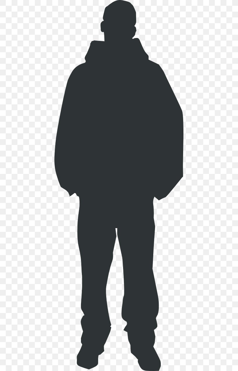 Silhouette Person Clip Art, PNG, 640x1280px, Silhouette, Black, Black And White, Human Behavior, Joint Download Free
