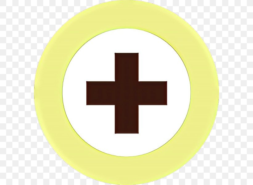 Yellow Cross Symbol Circle Plate, PNG, 600x600px, Cartoon, Cross, Logo, Plate, Symbol Download Free