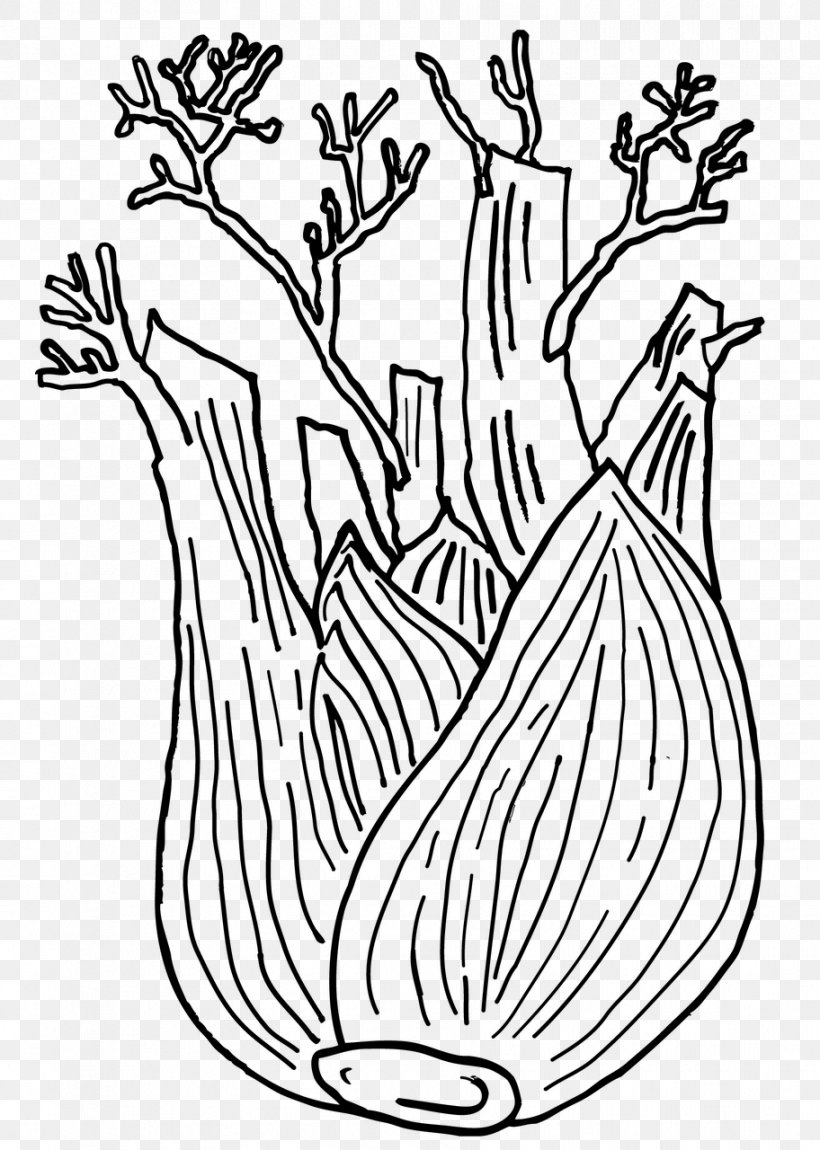 Black And White Fennel Vegetarian Cuisine Vegetable Drawing, PNG, 912x1280px, Black And White, Art, Coloring Book, Drawing, Fennel Download Free