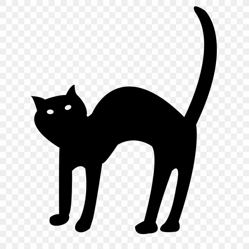 Black Cat Halloween Clip Art, PNG, 2000x2000px, Cat, Black, Black And White, Black Cat, Carnivoran Download Free