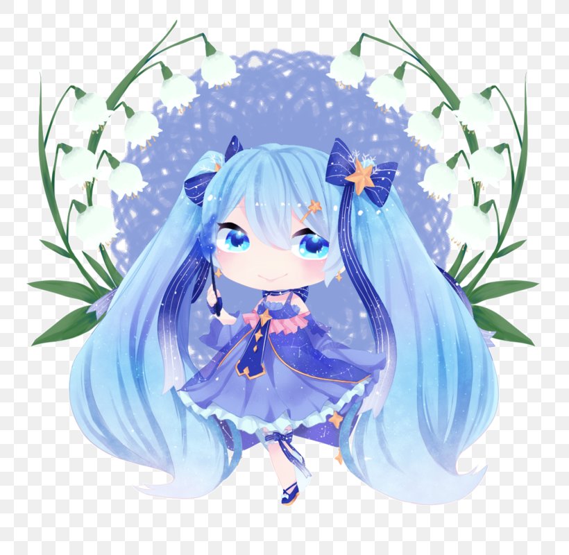 Hatsune Miku Vocaloid 雪未來 Fairy, PNG, 800x800px, Watercolor, Cartoon, Flower, Frame, Heart Download Free