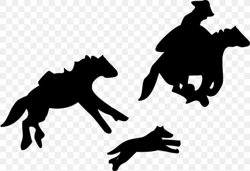 Horse Cowboy Equestrian Clip Art, PNG, 960x658px, Horse, Black, Black And White, Carnivoran, Cowboy Download Free