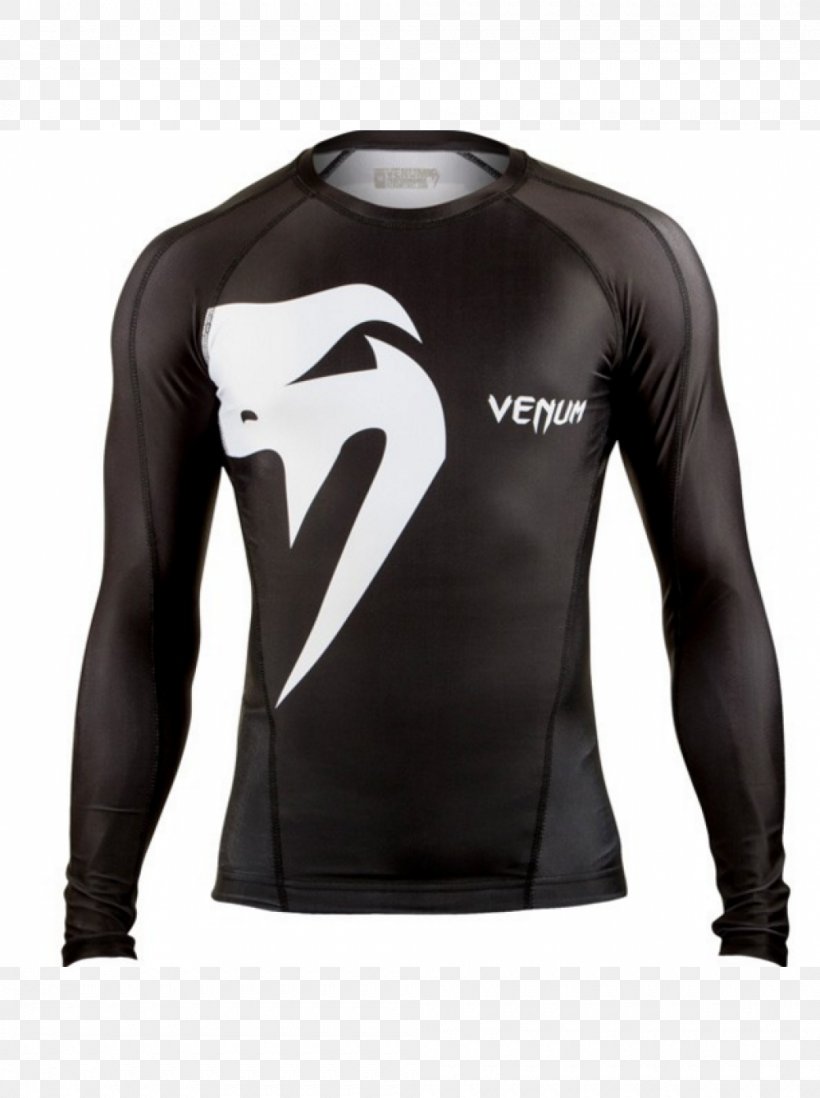 Long-sleeved T-shirt Venum Rash Guard, PNG, 1000x1340px, Tshirt, Black, Boxing, Brand, Clothing Download Free