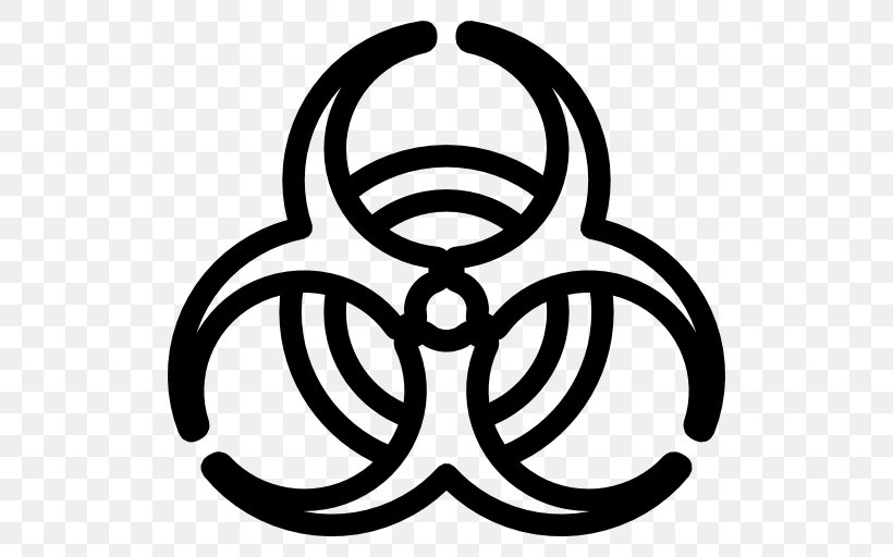 Biological Hazard Symbol, PNG, 512x512px, Biological Hazard, Black And White, Hazard Symbol, Icon Design, Laboratory Download Free