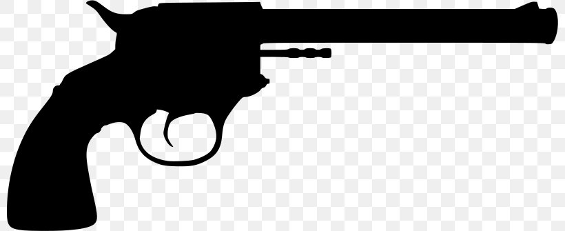 Revolver Firearm Handgun Clip Pistol, PNG, 800x335px, Revolver, Black, Black And White, Bullet, Clip Download Free