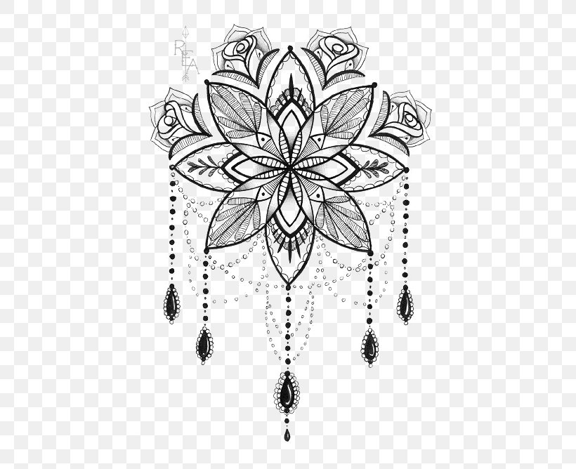 Tattoo Artist Mandala Drawing, PNG, 510x668px, Tattoo, Art, Black And White, Coloring Book, Drawing Download Free