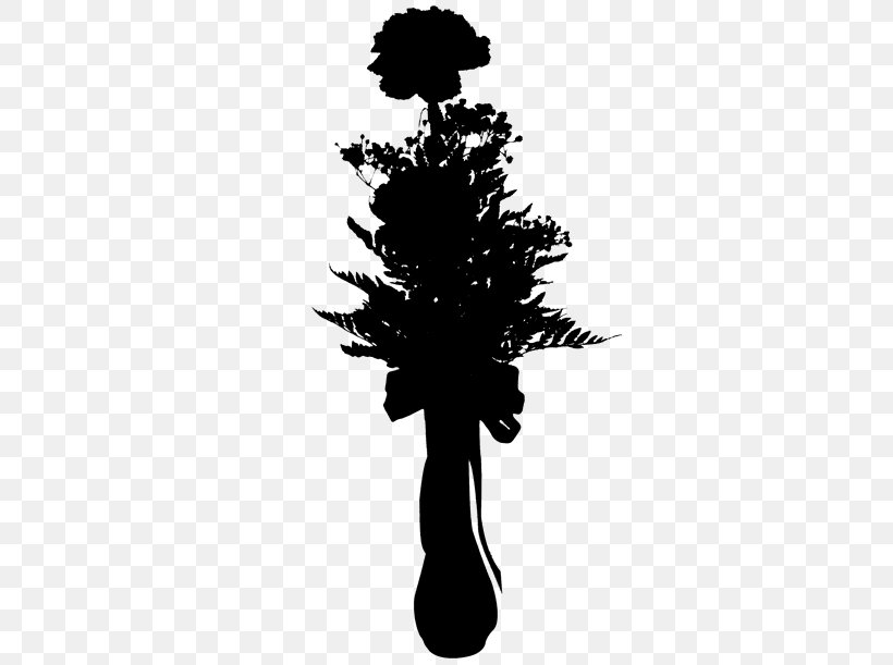 Tree Silhouette Font Leaf, PNG, 500x611px, Tree, Blackandwhite, Leaf, Pine, Pine Family Download Free