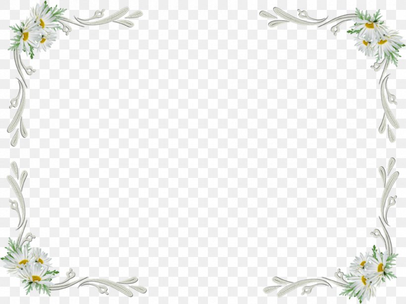 White Flowers Frame Clip Art, PNG, 900x675px, White Flowers Frame
