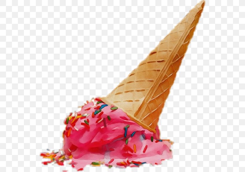 Ice Cream, PNG, 556x577px, Watercolor, Cone, Dairy, Dessert, Food Download Free