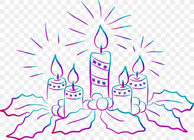 Advent Candle Birthday Cake Christmas Drawing Clip Art, PNG, 2400x1742px, Watercolor, Cartoon, Flower, Frame, Heart Download Free