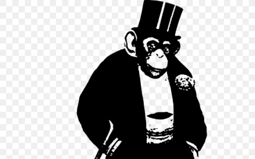 Ape Monkey Printmaking Orangutan Sticker, PNG, 512x512px, Ape, Art, Artist, Black And White, Creativity Download Free