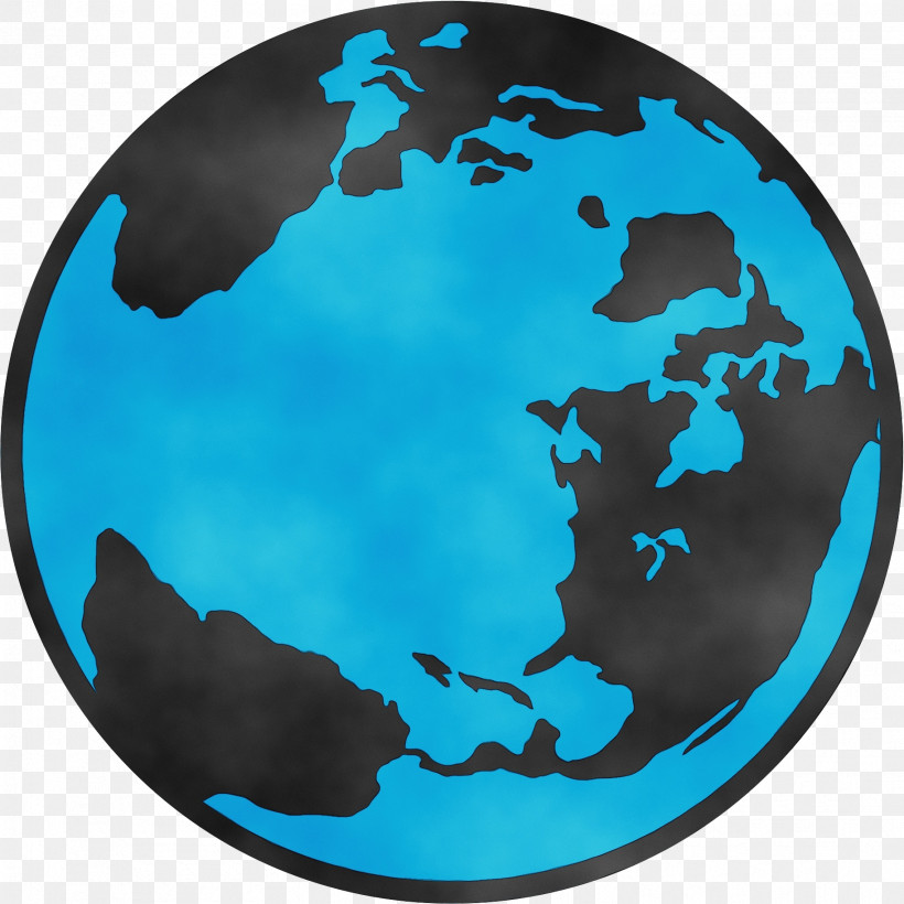 Aqua Turquoise Earth Globe World, PNG, 1827x1827px, Watercolor, Aqua, Earth, Globe, Paint Download Free