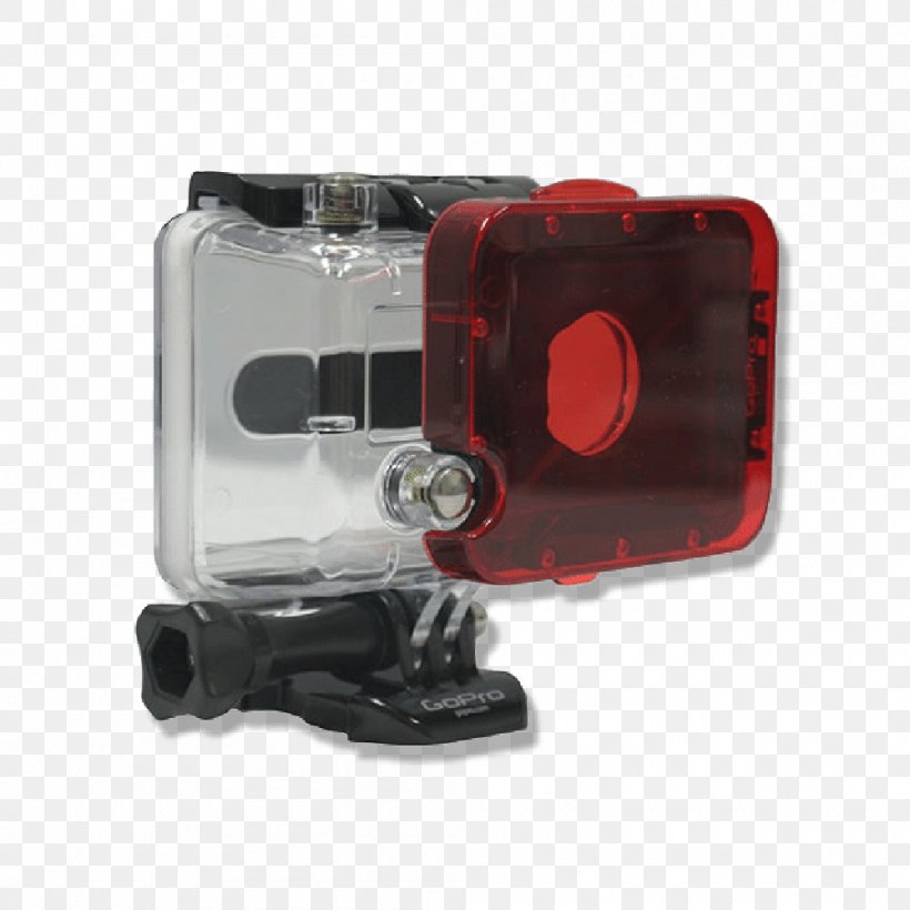 GoPro Hero2 Red Photographic Filter Underwater Diving, PNG, 1000x1000px, Gopro Hero2, Blue, Camera, Camera Accessory, Camera Lens Download Free