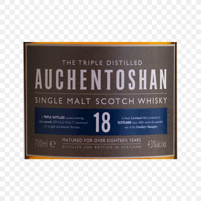 Auchentoshan Distillery Single Malt Scotch Whisky Single Malt Whisky Scottish Lowlands, PNG, 1000x1000px, Scotch Whisky, Bottle, Brand, Milliliter, Scottish Lowlands Download Free