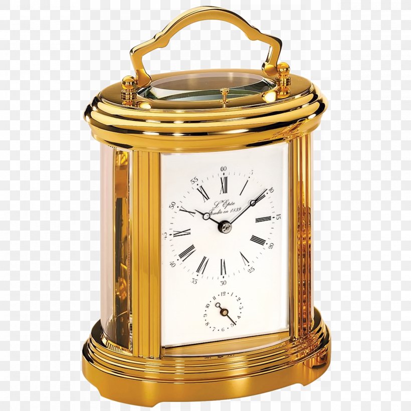 Carriage Clock L'Epée Clocks Movement Swiss Made, PNG, 2000x2000px, Clock, Alarm Clocks, Antique, Brass, Carriage Clock Download Free